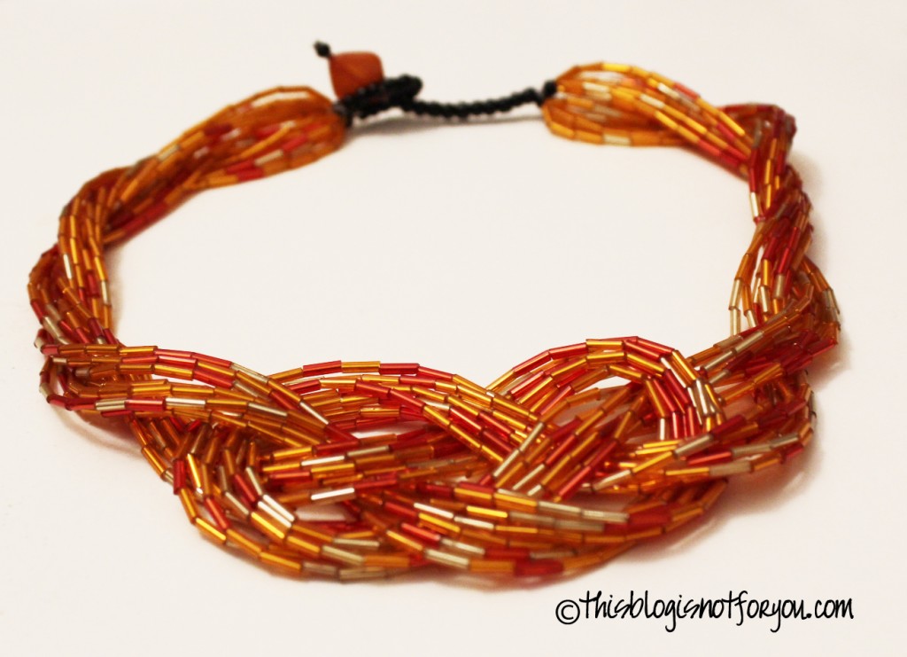 knotted tube bead necklace