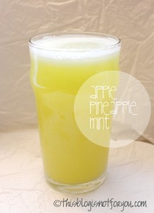 Apple Pineapple mint juice