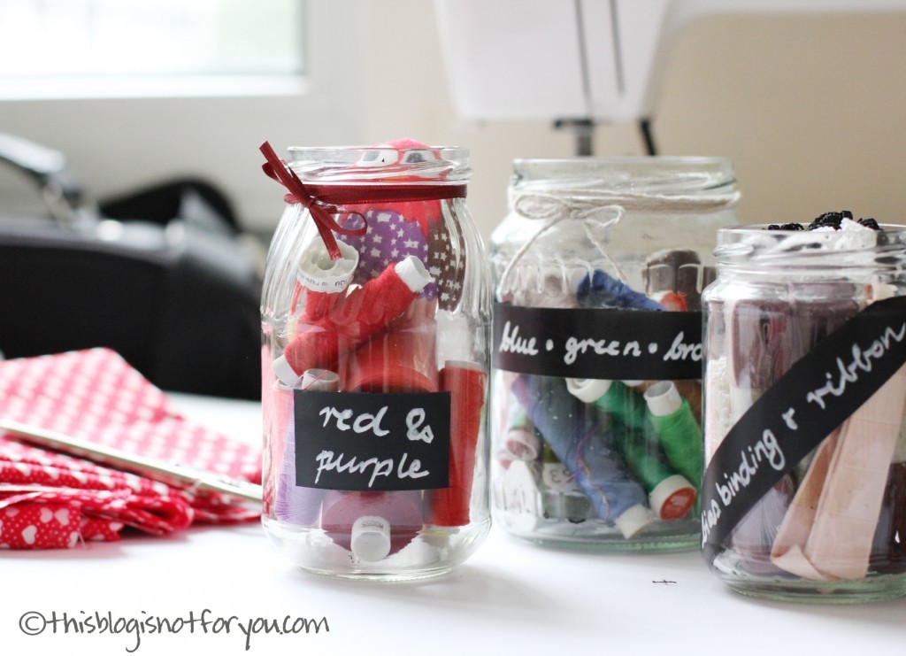 chalkboard paint organising jars by thisblogisnotforyou.com