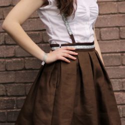 pleated skirt with suspenders by thisblogisnotforyou6