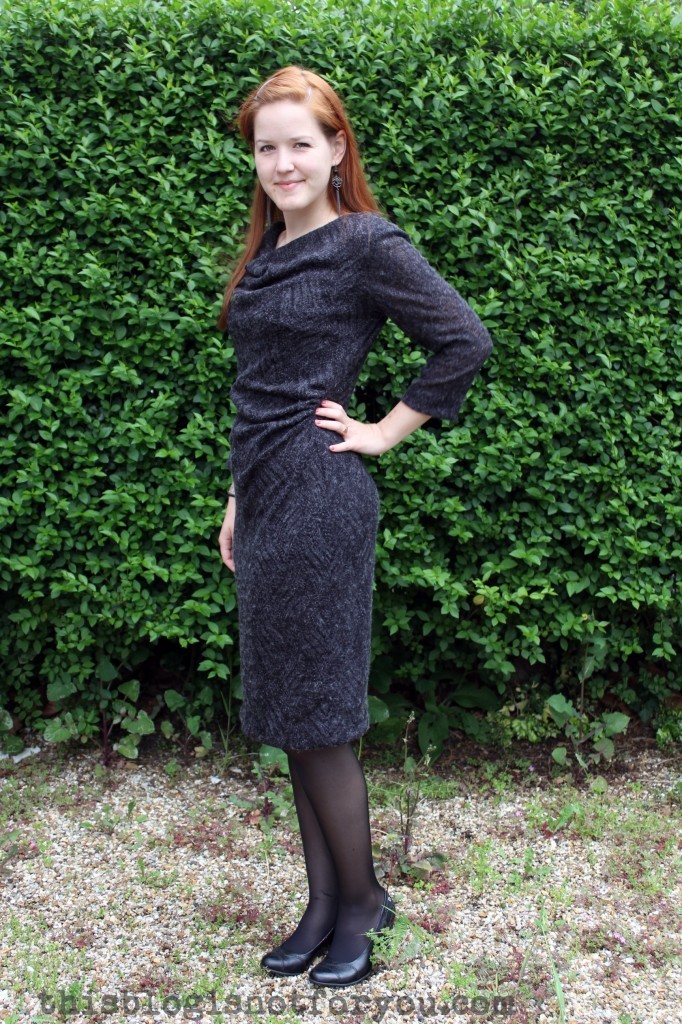Cowl Neck Wool Dress by thisblogisnotforyou.dev