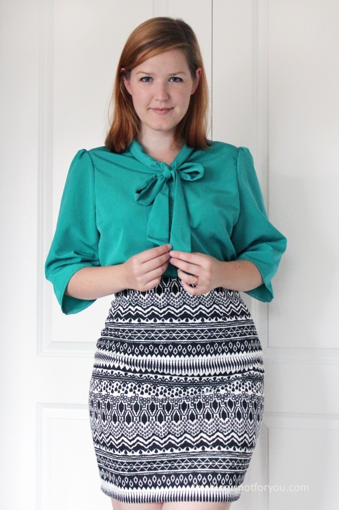 Lottie Blouse Hack and Pencil Skirt by thisblogisnotforyou.com